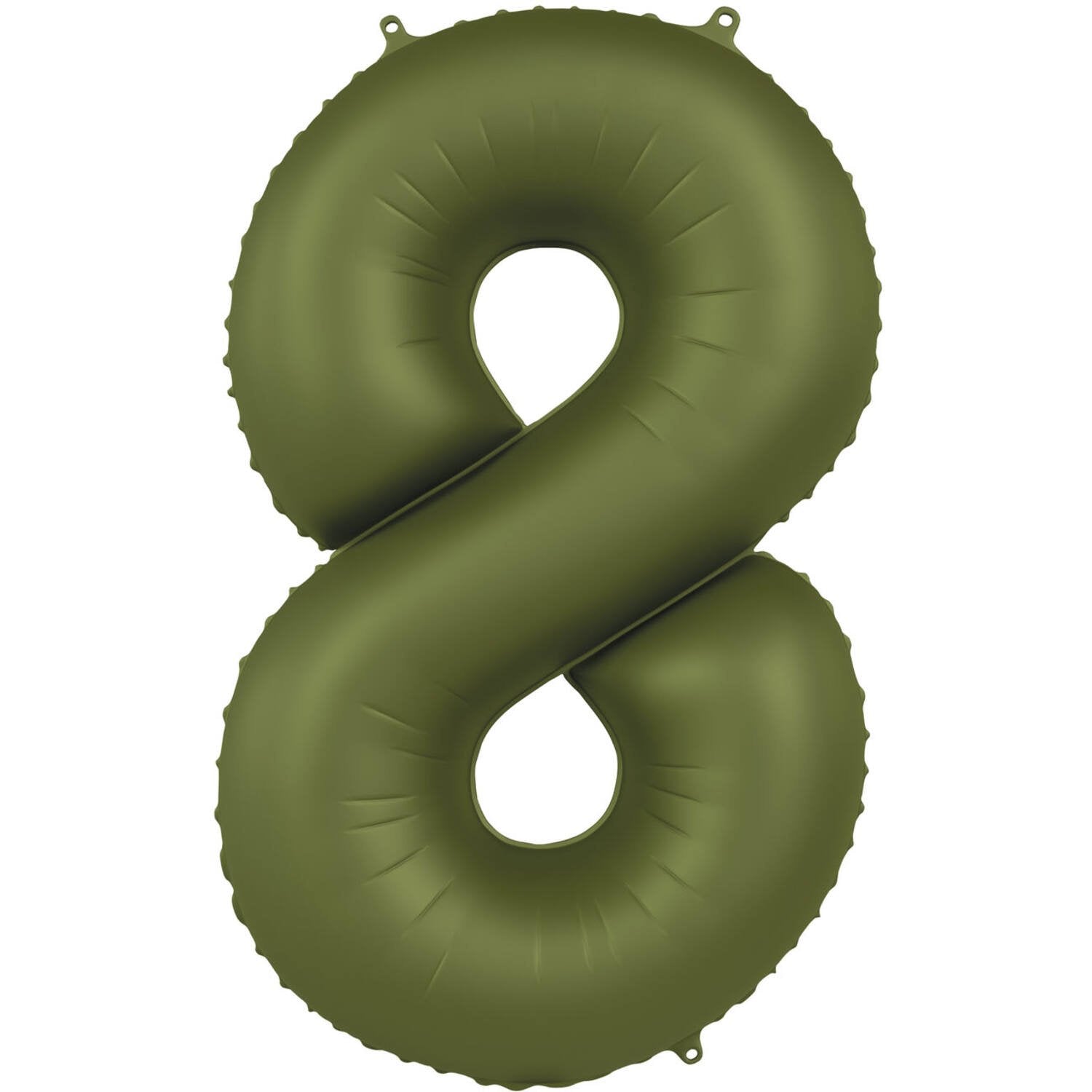Palloncino numero 8 verde oliva ultra opaco 86 cm