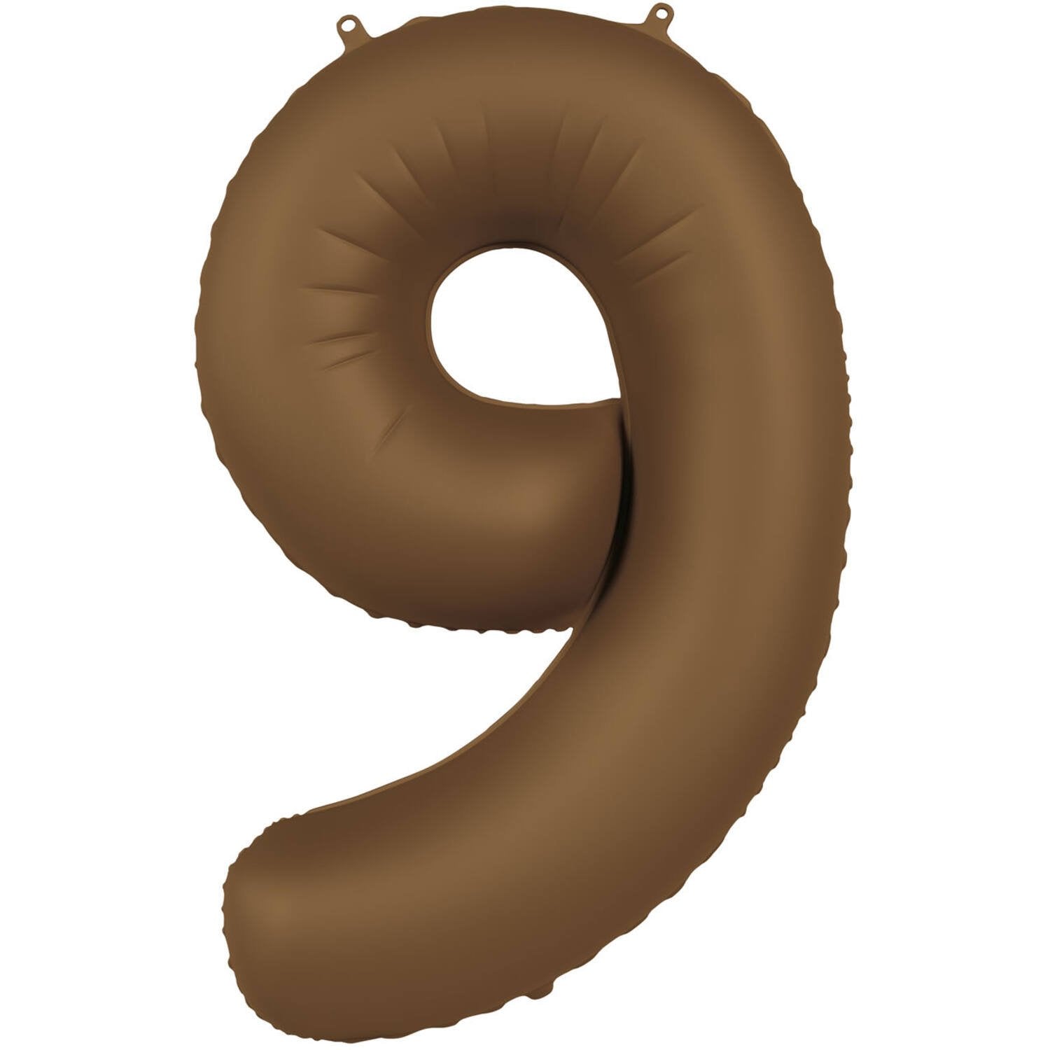Palloncino numero 9 marrone cioccolato ultra opaco 86 cm