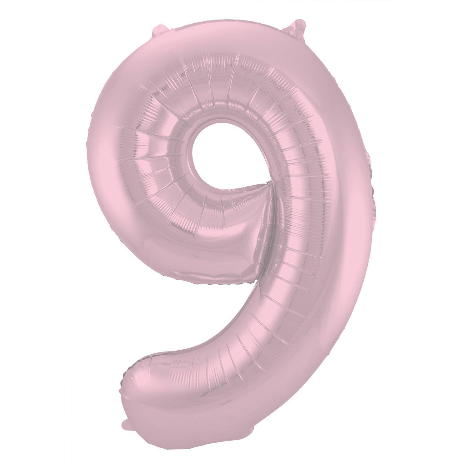 Palloncino numero 9 86 cm rosa pastello