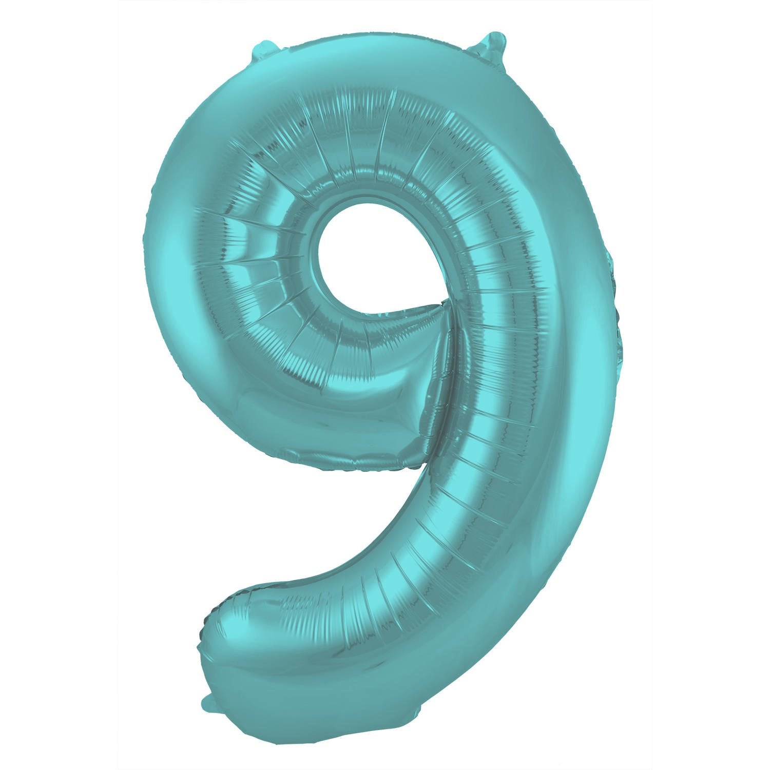 Palloncino numero 9, 86 cm, turchese opaco