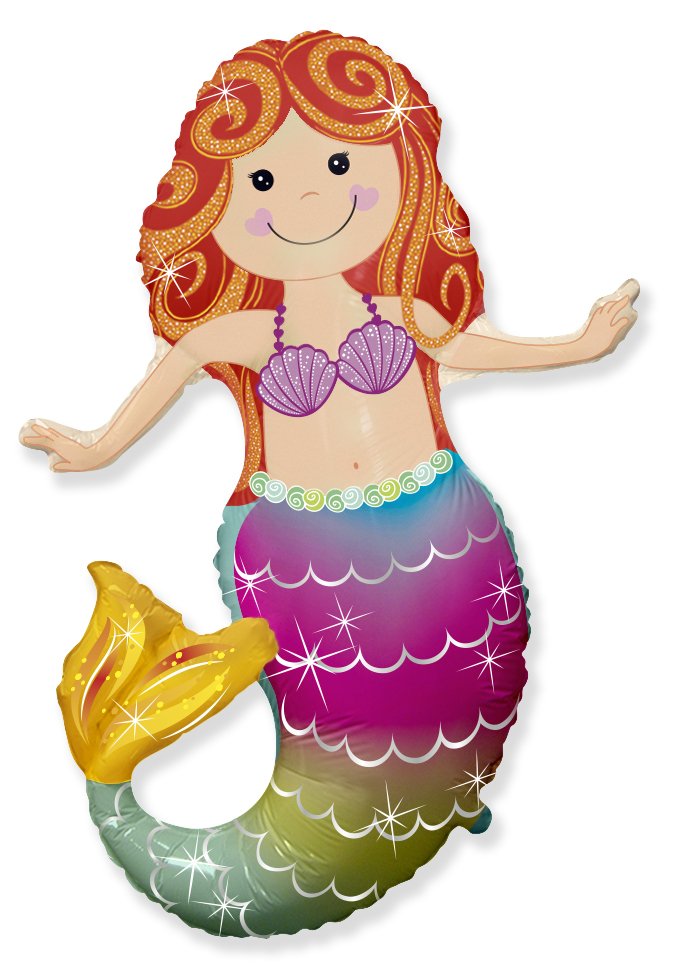 Ballon Sirène Joyeuse 82 x 74 cm