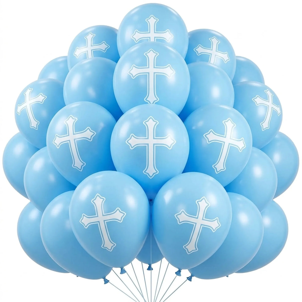 8 Divinity Blue Balloons 27 cm