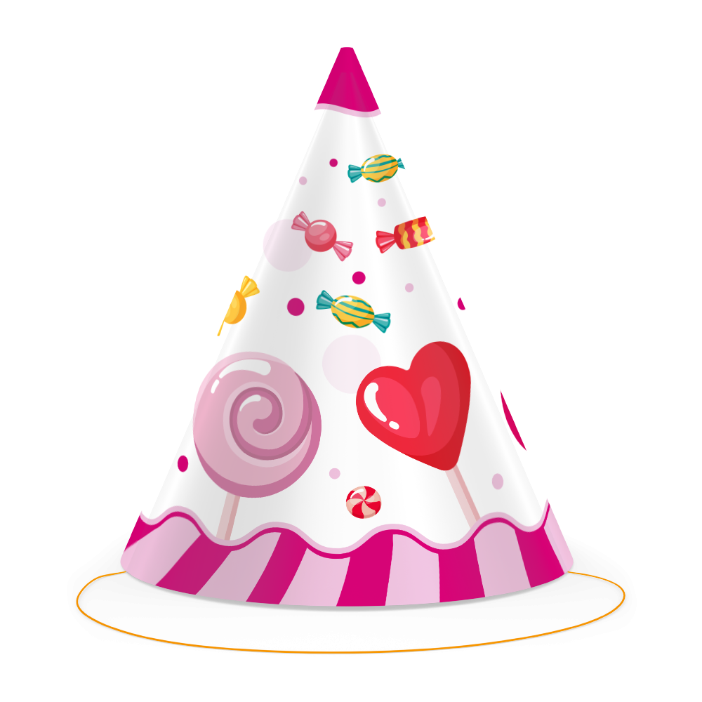 6 Gorros Candy Party