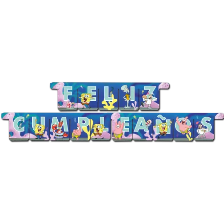 Guirnalda Feliz Cumpleaños Español Bob Esponja