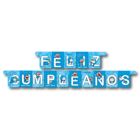 Doraemon Spanish Happy Birthday Garland