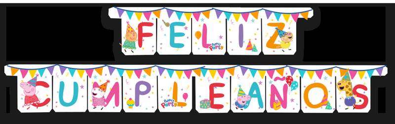 Guirnalda Feliz Cumpleaños Español Peppa Pig