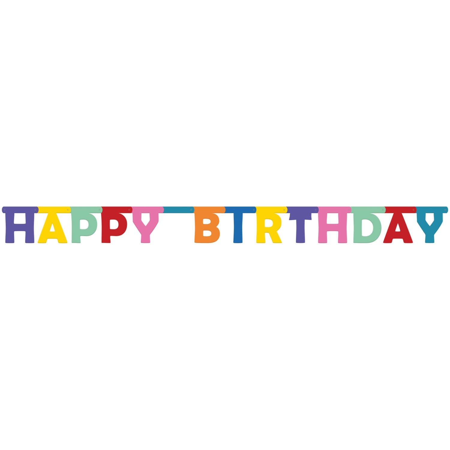 Guirlande d'anniversaire multicolore 1,6 m