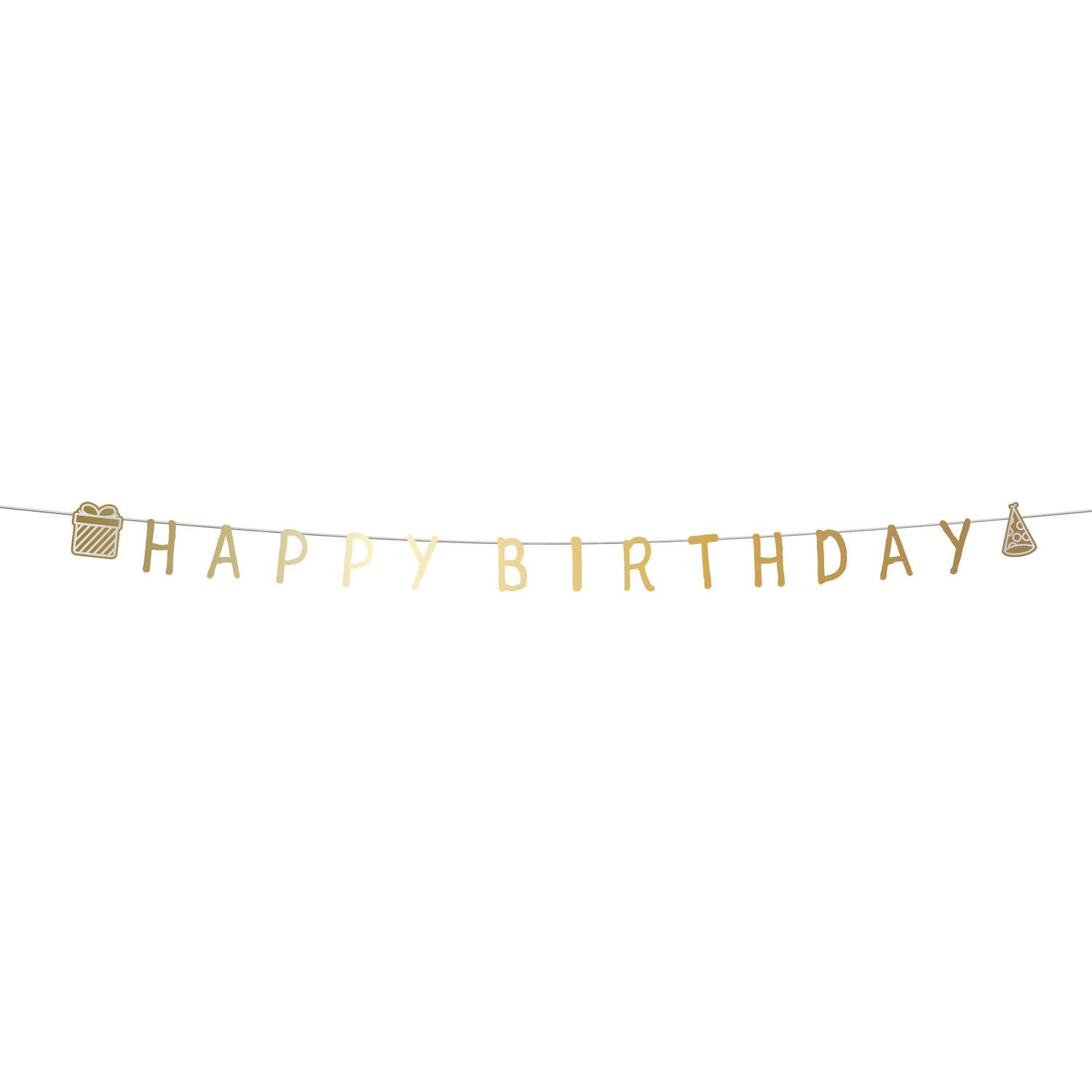 Guirlande brillante et glamour « Joyeux anniversaire » 2 m