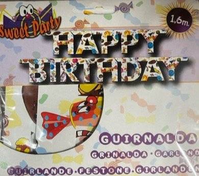 Guirnalda Sweet Party Happy Birthday