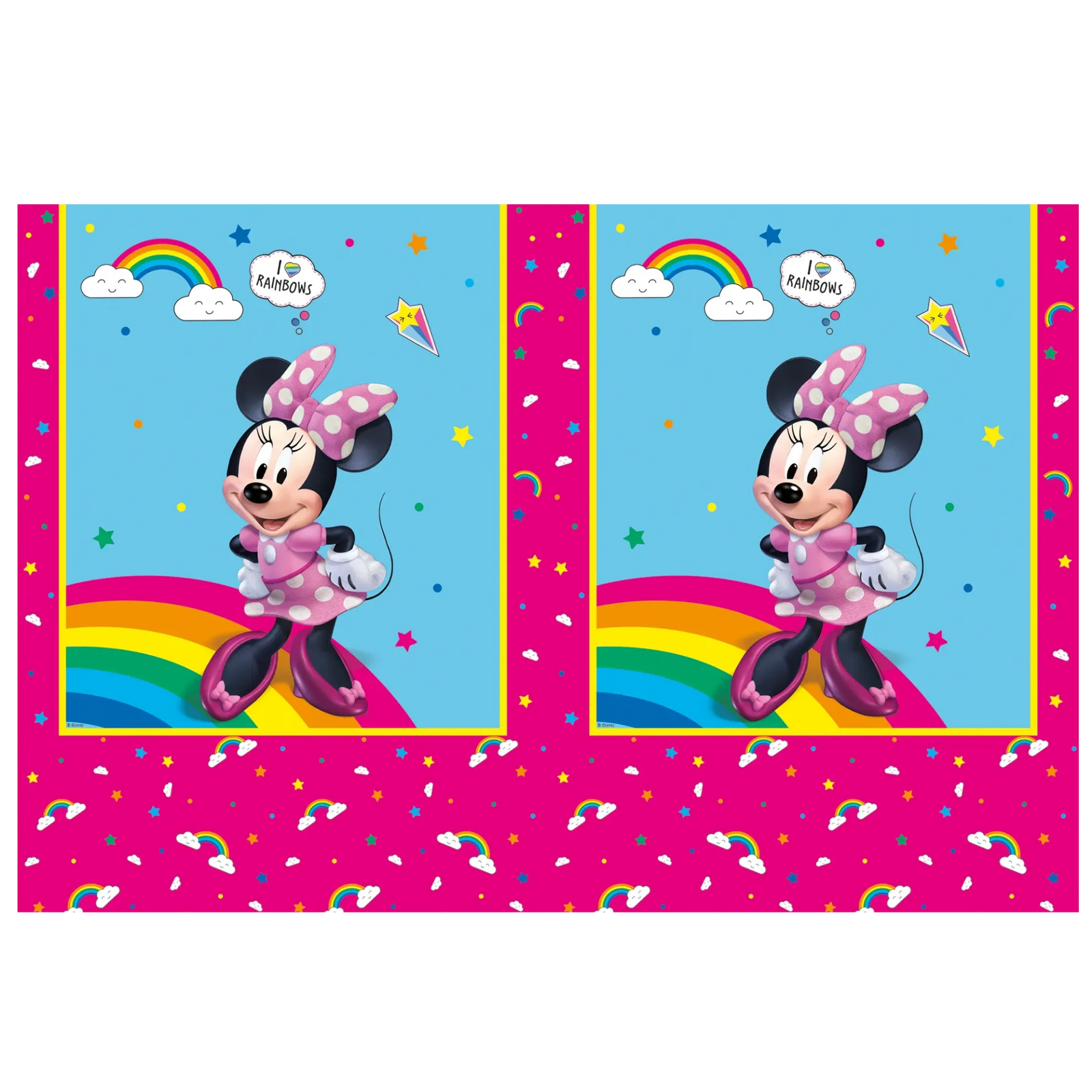 Nappe 120 x 180 cm Minnie Arc-en-ciel