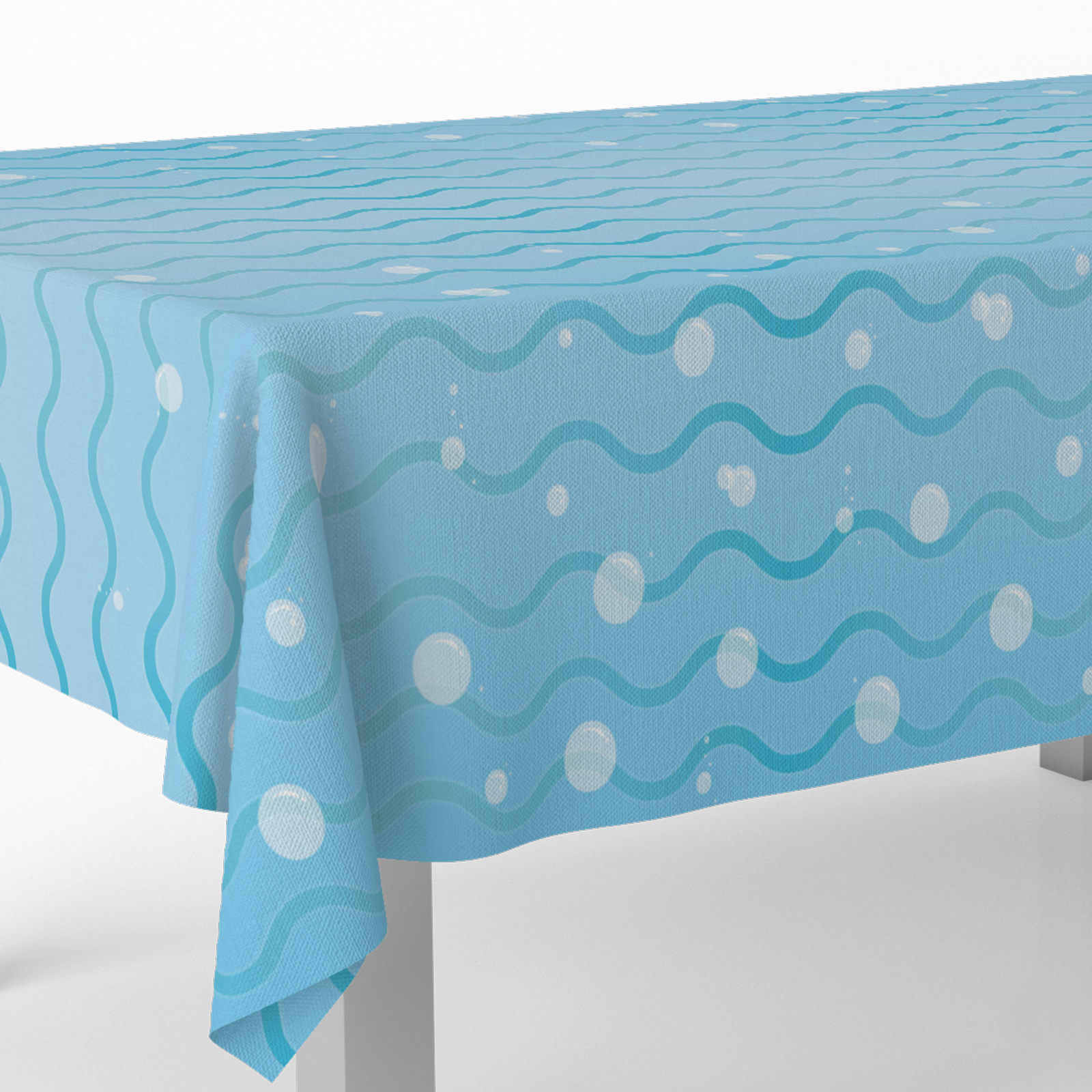 MANTEL PLASTICO 120 x 180 CM AGUA