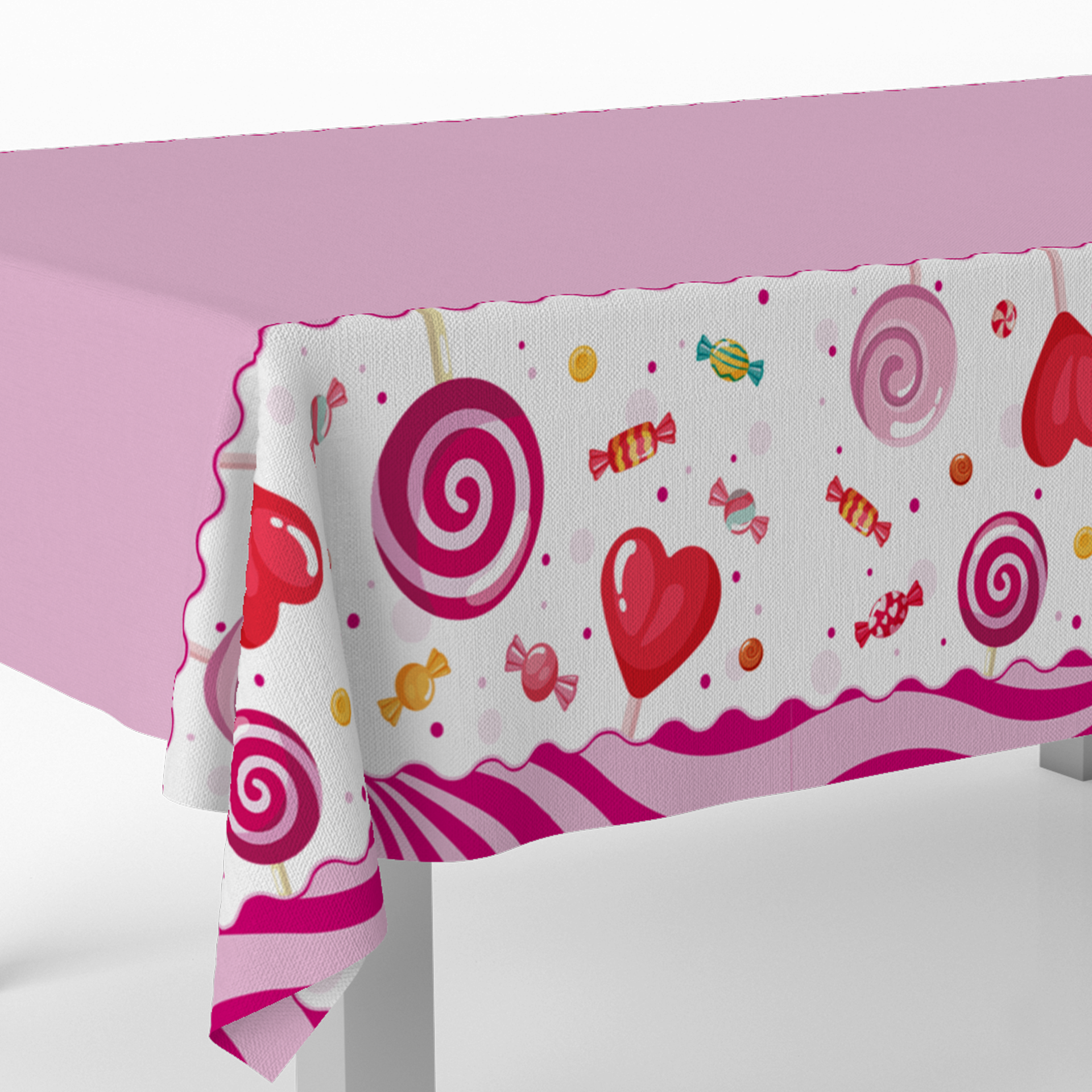 MANTEL DE PLASTICO 223 x 121 CM CANDY PARTY