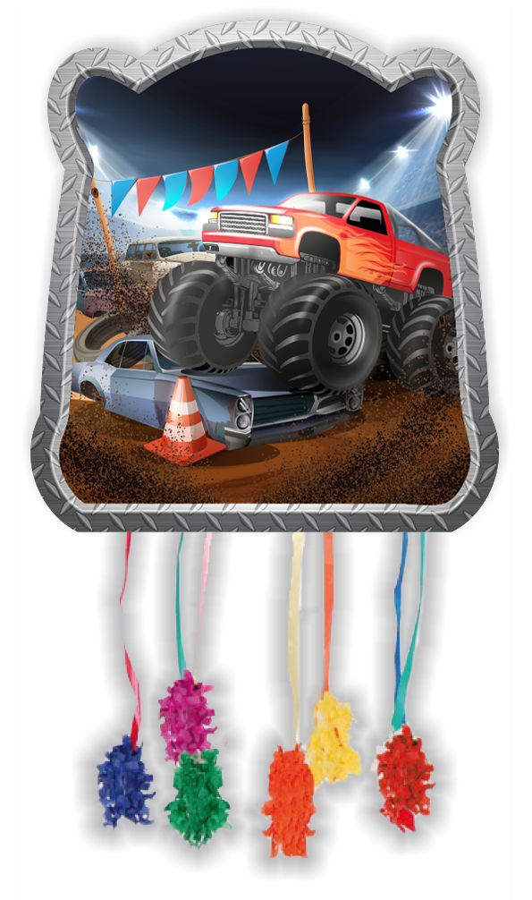 PIÑATA MONSTER TRUCK BASE 28 x 33 cm