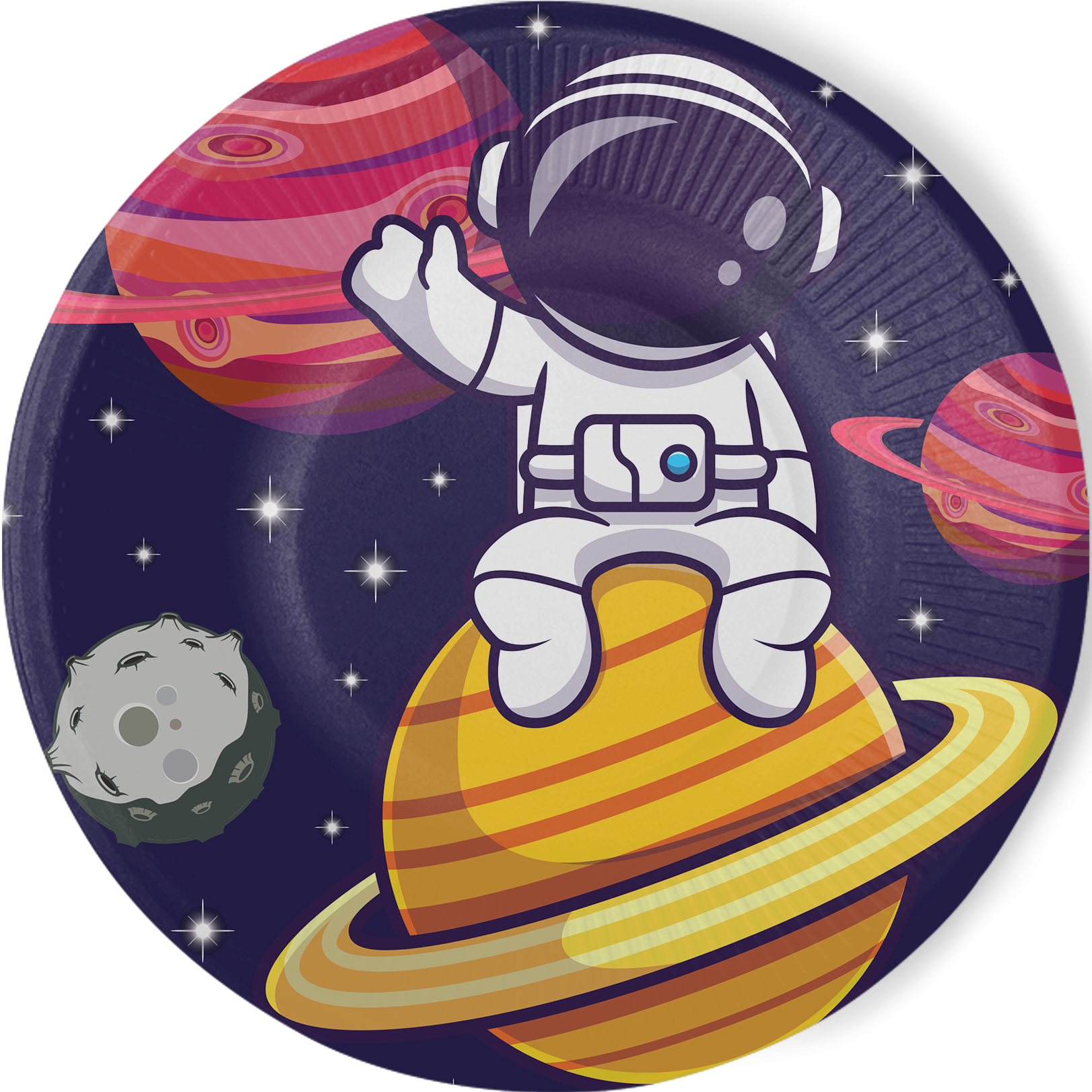 8 PLATOS 23 CM ASTRONAUTA