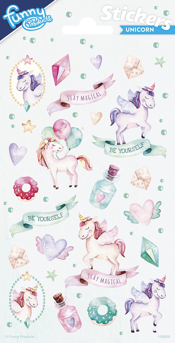 Adesivi glitterati unicorno 102 x 200 mm 3