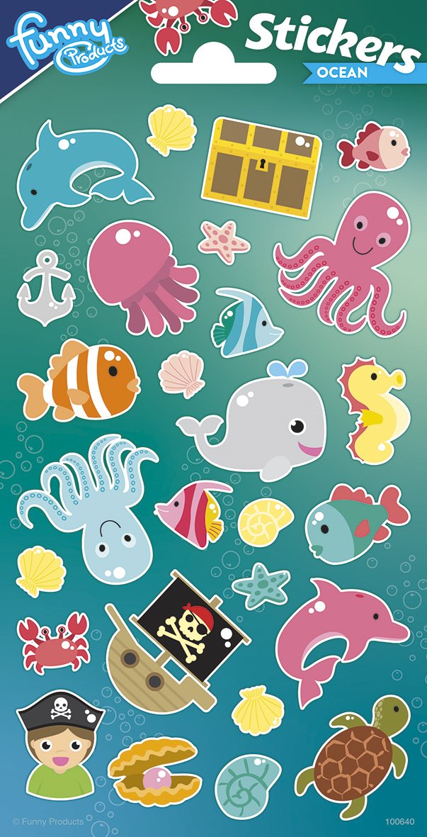 Adesivi 102 x 200 mm Ocean Party