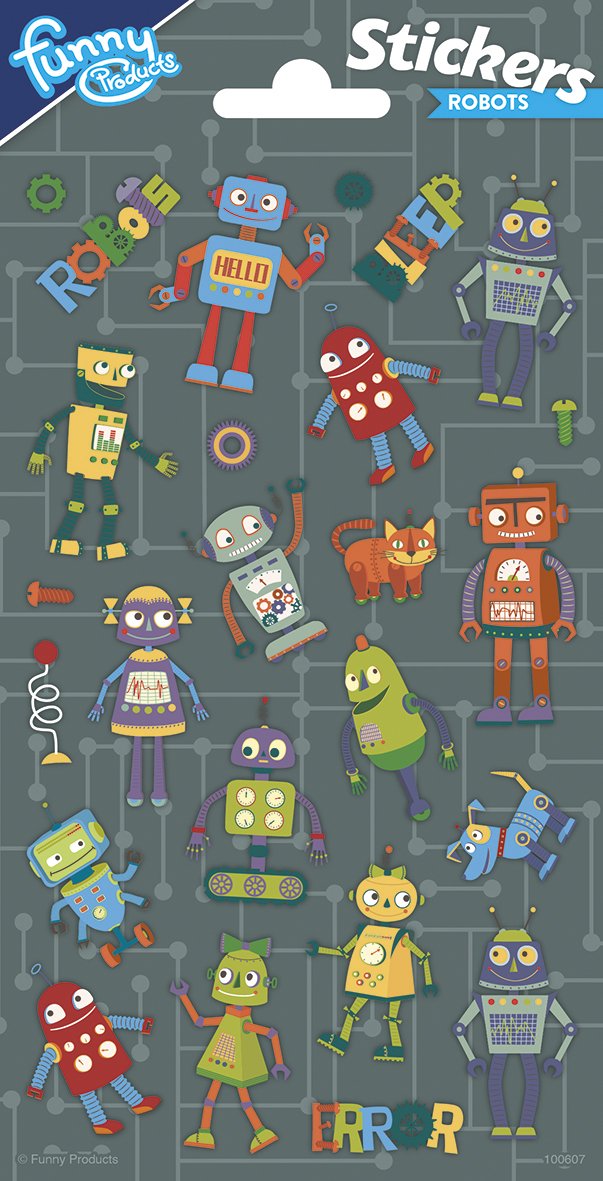 Pegatinas 102 x 200 mm Robots