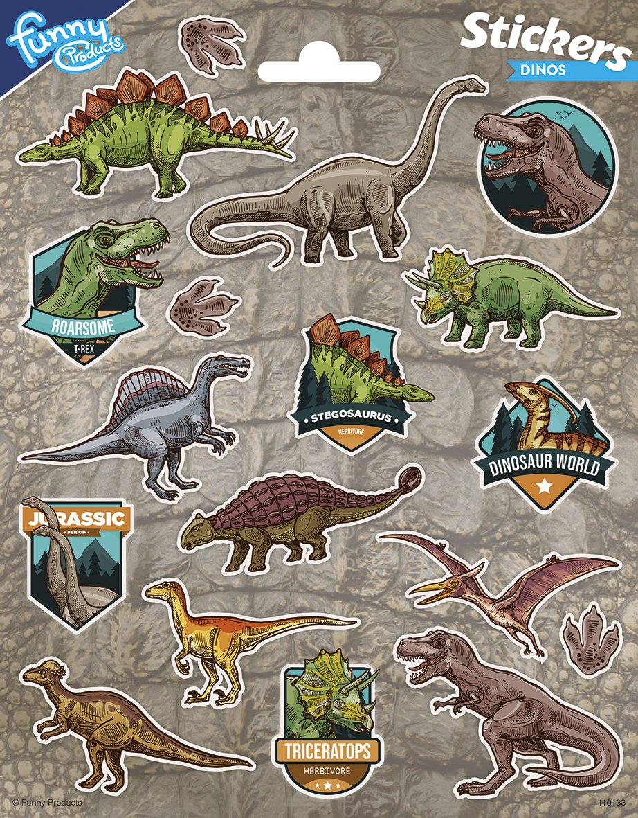 Adesivi dinosauri giurassici 156 x 200 mm