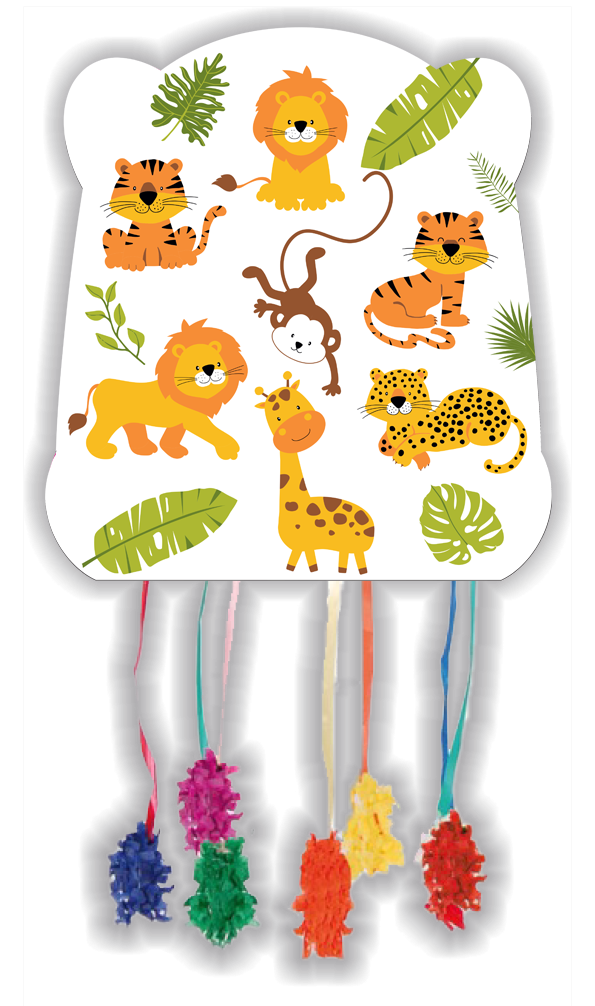 Piñata Basic JUNGLE ANIMALS 28 x 33 cm
