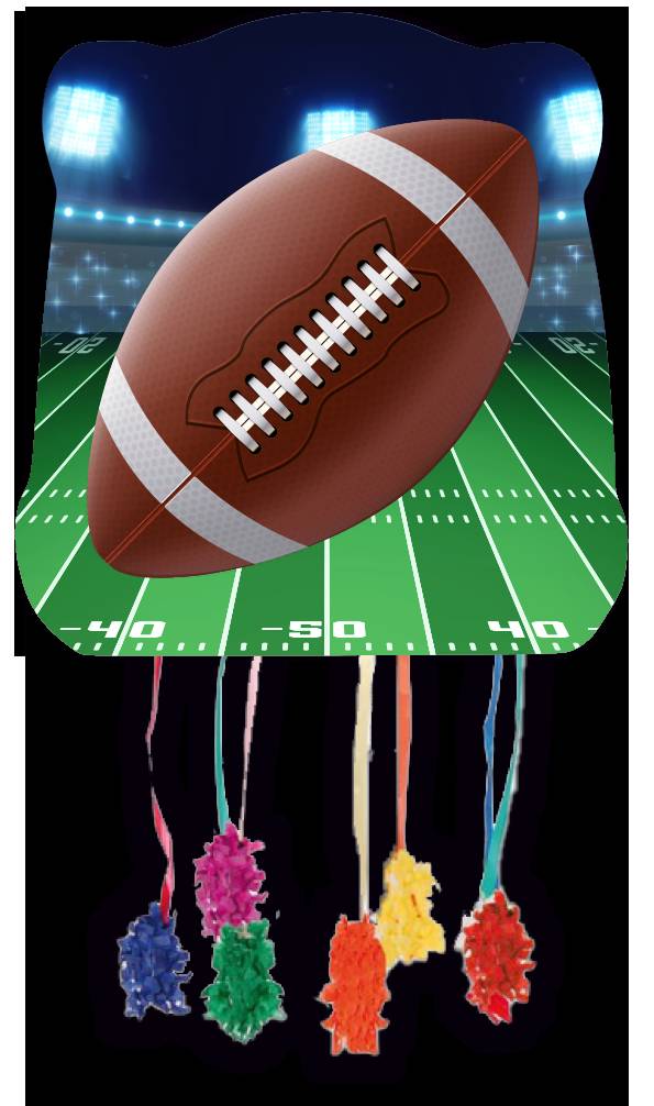 Piñata de rugby basique 28 x 33 cm