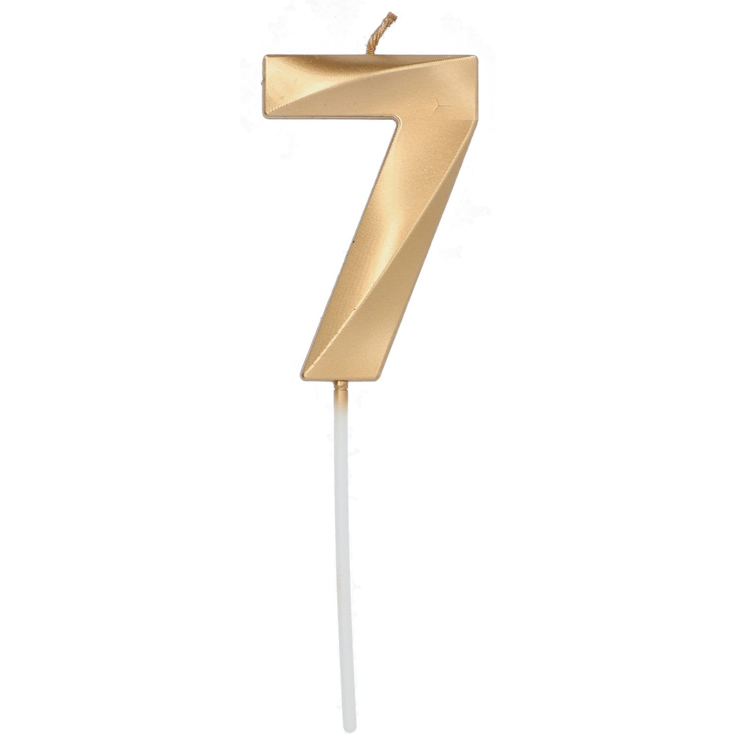Candela 7 Supporto Oro Metallizzato 7 cm