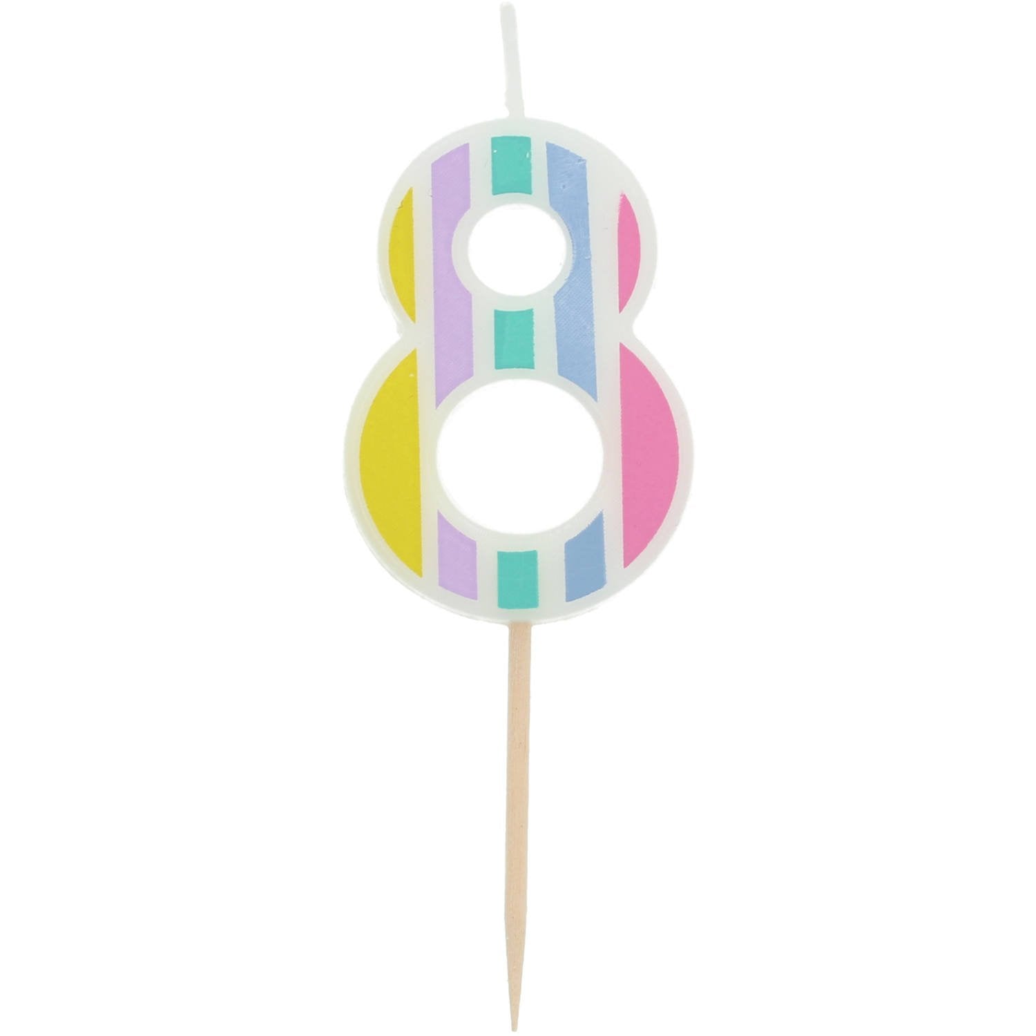 Bougie aux 8 couleurs pastel