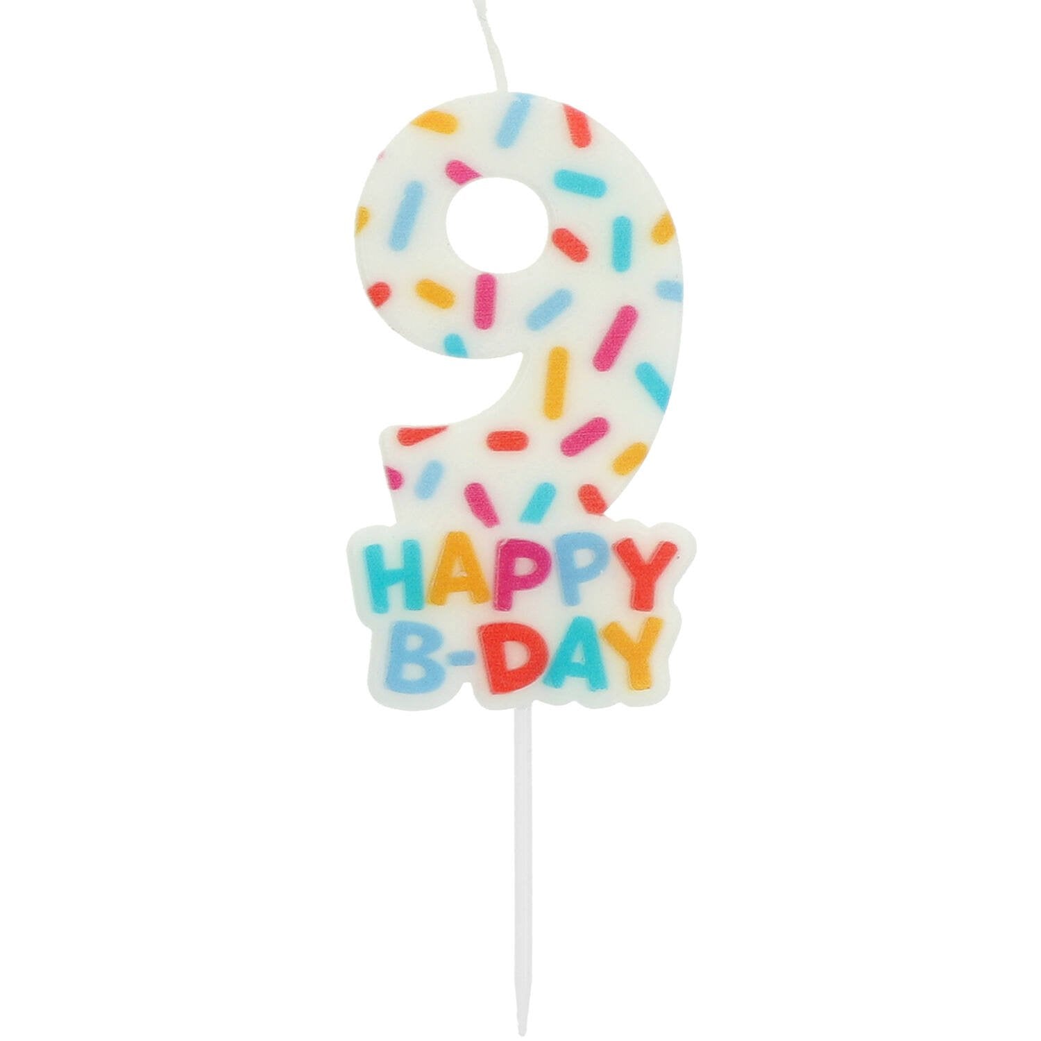 Bougie Cozy Sprinkles numéro 9 7 cm