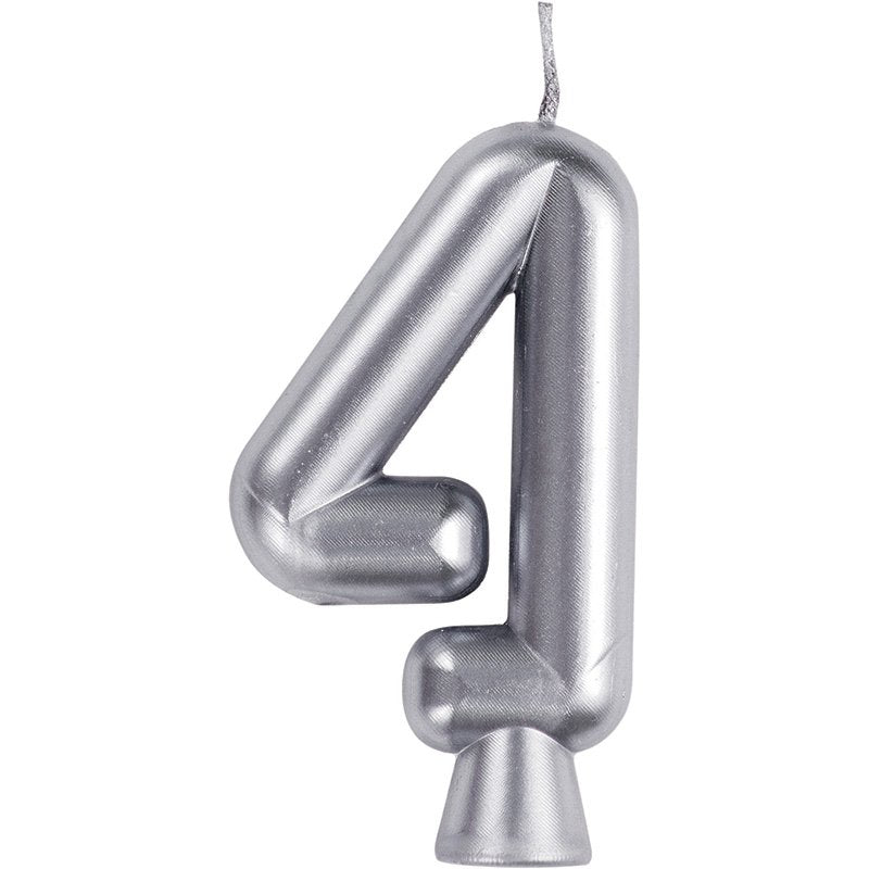 Candela numero 4 argento