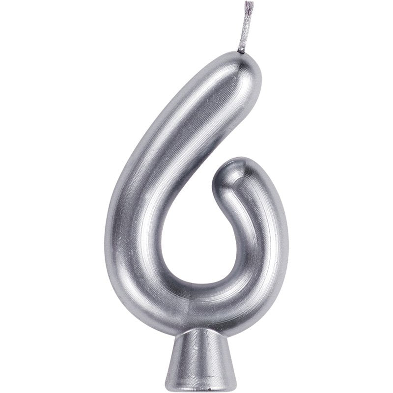 Candela numero 6 argento