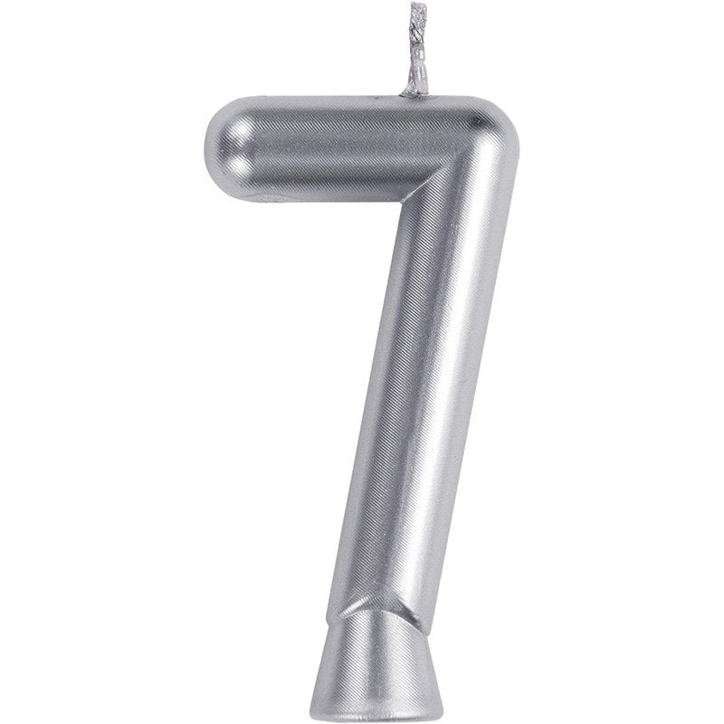 Candela numero 7 argento