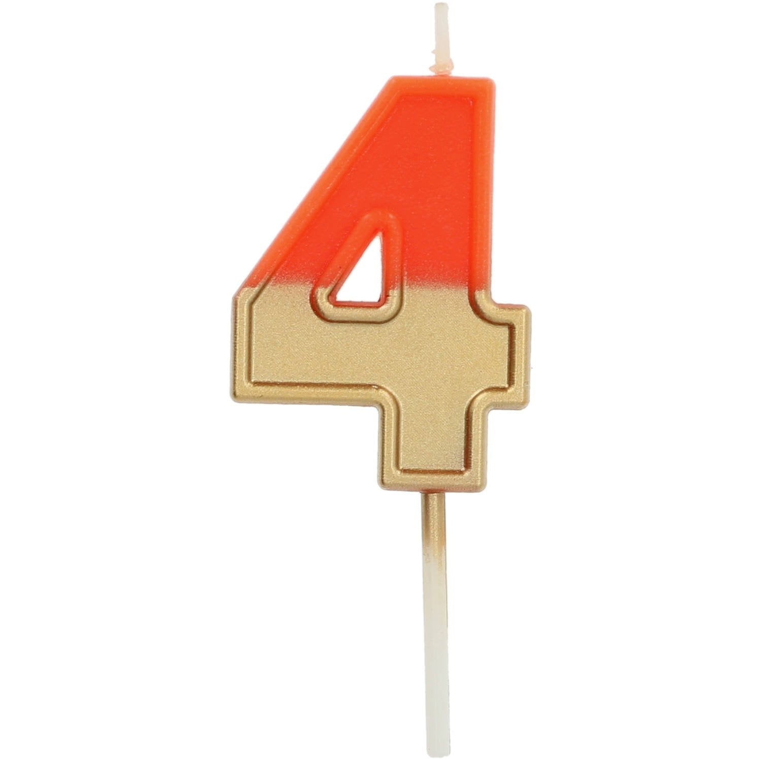 Vela Número 4 Bicolor 5 cm