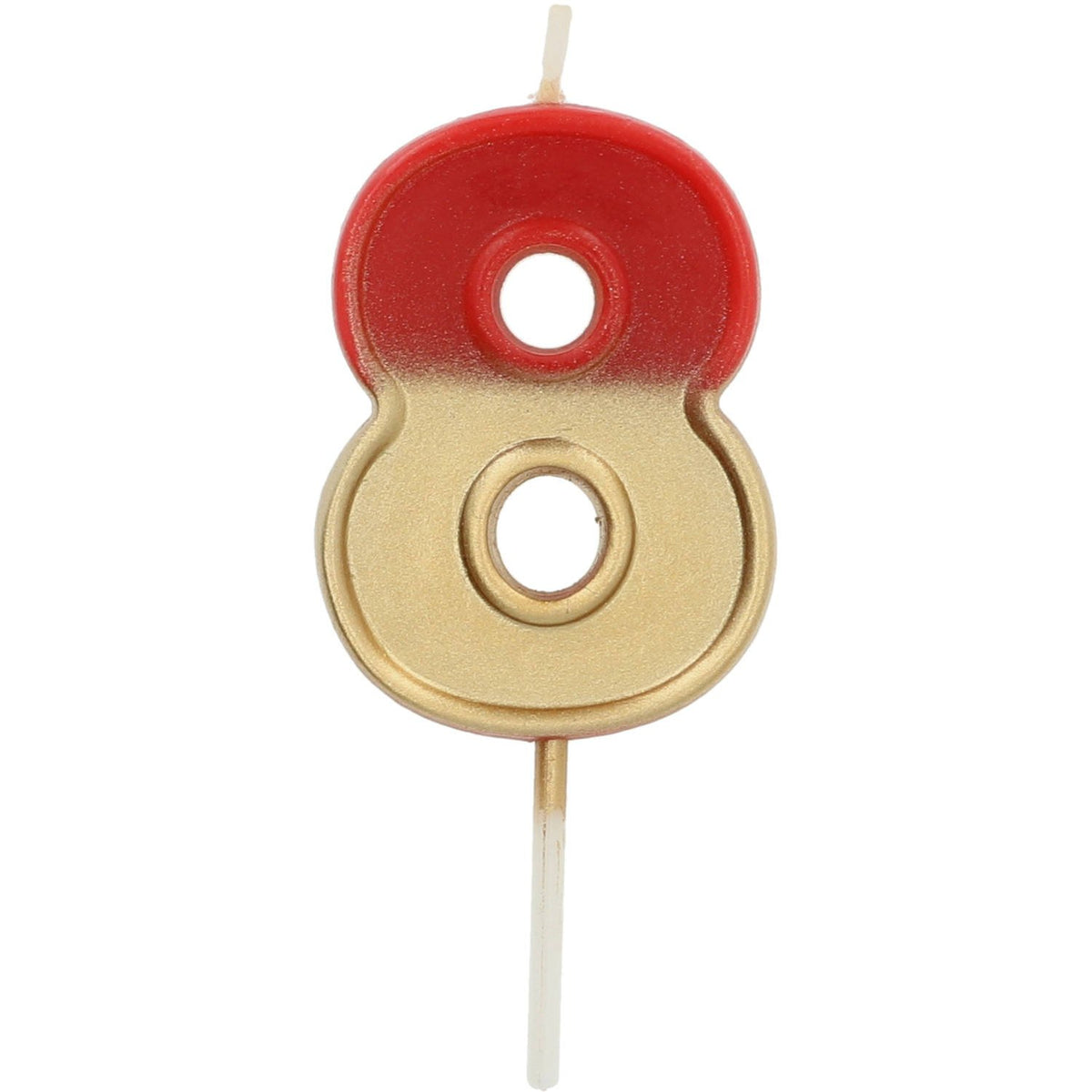 Bougie numéro 8 bicolore 5 cm