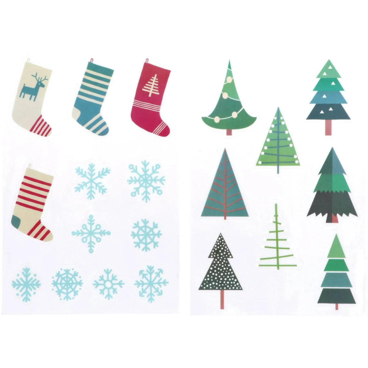 Pegatinas Navideñas para la ventana: 20 piezas